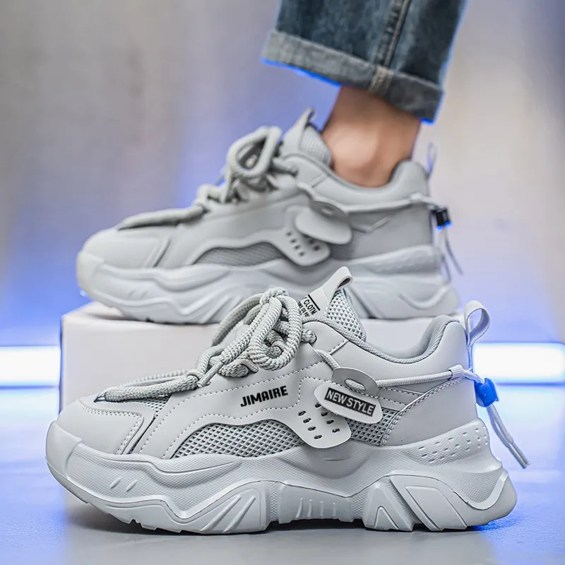 King Jinmai Slip-Resistant Low-Top Chunky Sneakers Men's-9