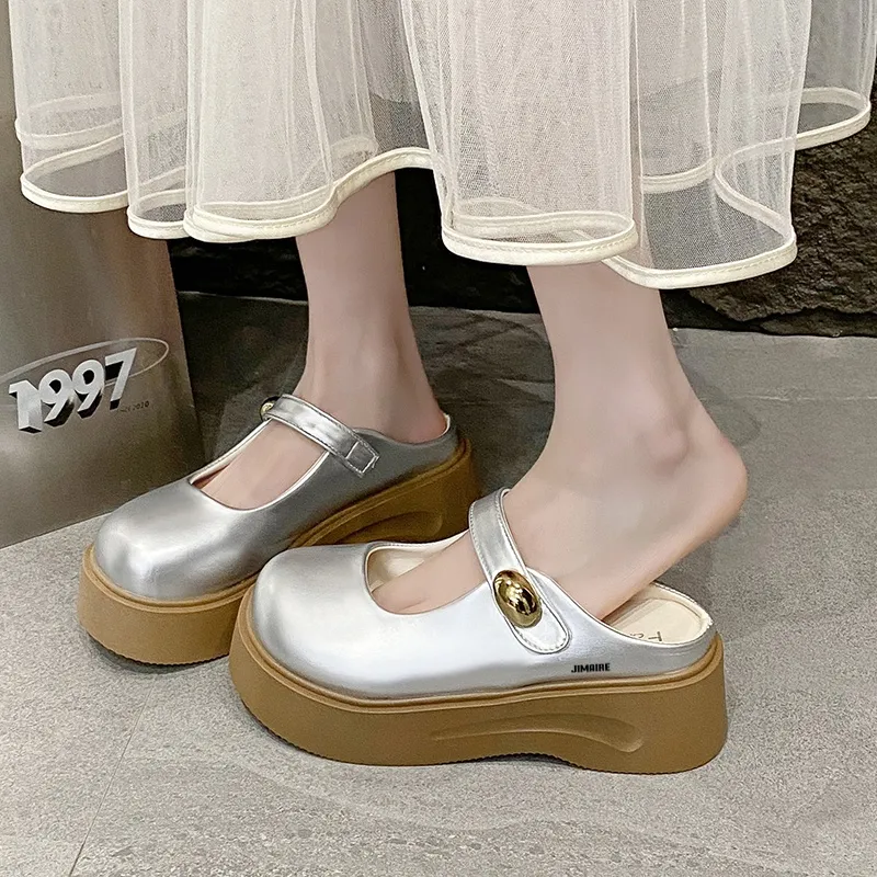 King Jinmai Rubber Sole Slip Resistant Abrasion Resistant Closed Toe Slippers Women's-13