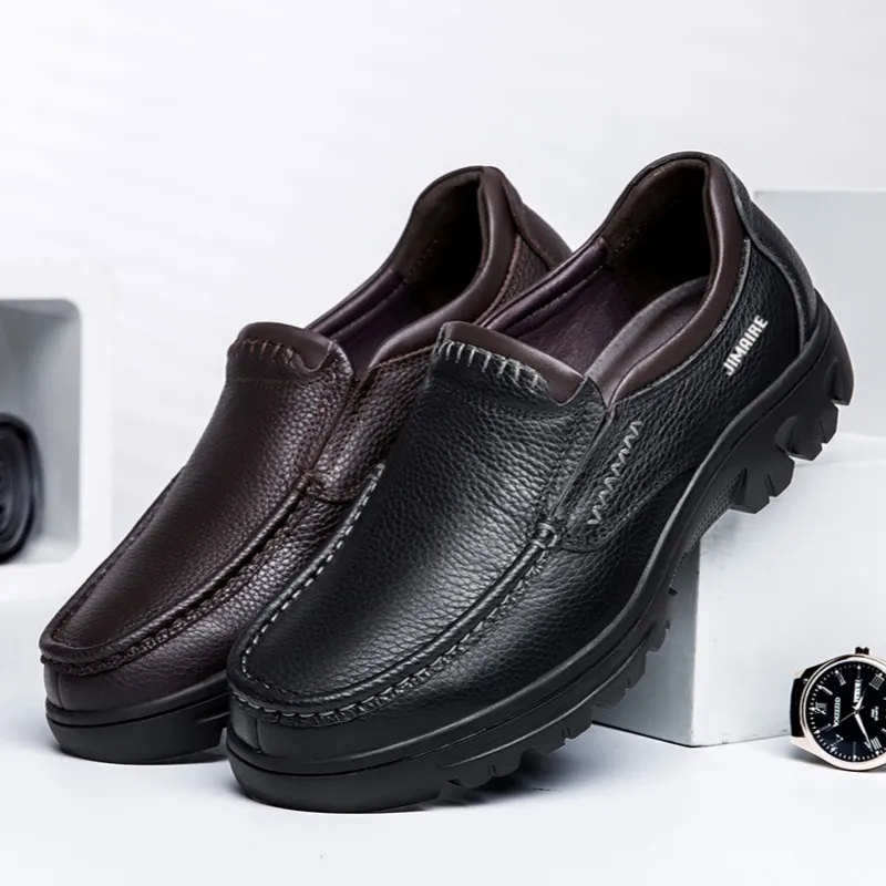 King Jinmai Leather Shoes Casual Shoes Men's-4