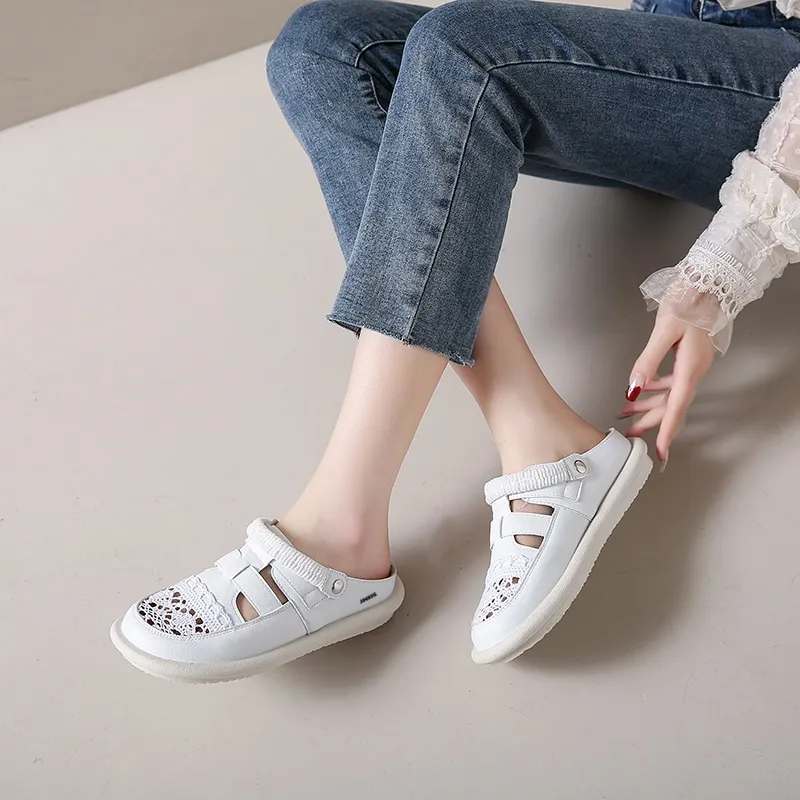 King Jinmai Rubber Sole Slip Resistant Wrap toe Slippers Women's-9