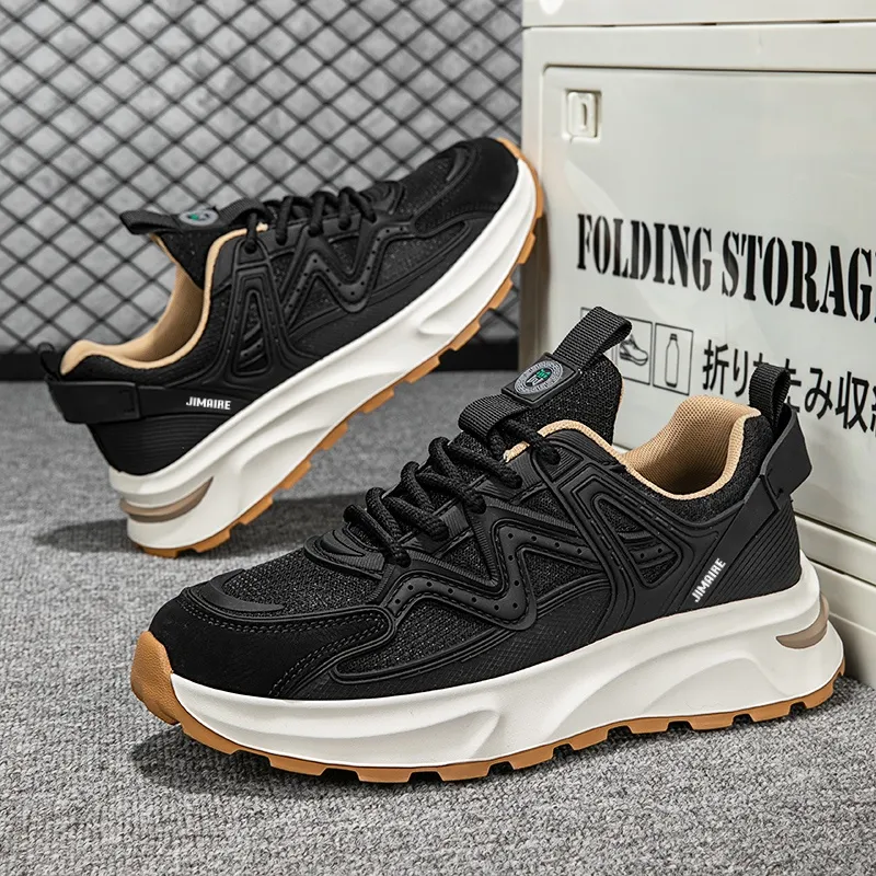 King Jinmai Slip Resistant Breathable Height Increasing Low Top Chunky Sneakers Men's-17