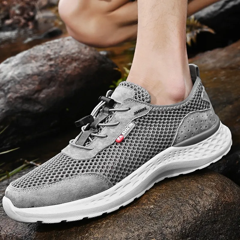 King Jinmai Slip Resistant Breathable Quick Dry Lightweight Low Top Casual Shoes Men's-8