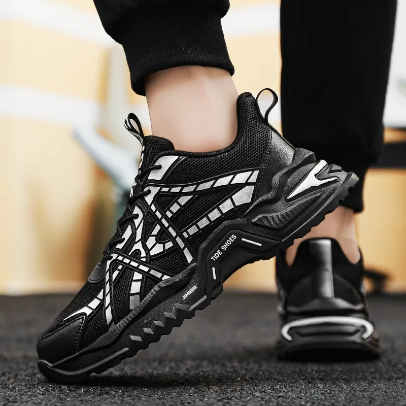 King Jinmai Slip Resistant Breathable Low Top Chunky Sneakers Men's-11