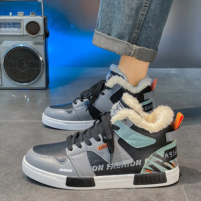 King Jinmai Warm Mid Top Skateboard Shoes Men's-4