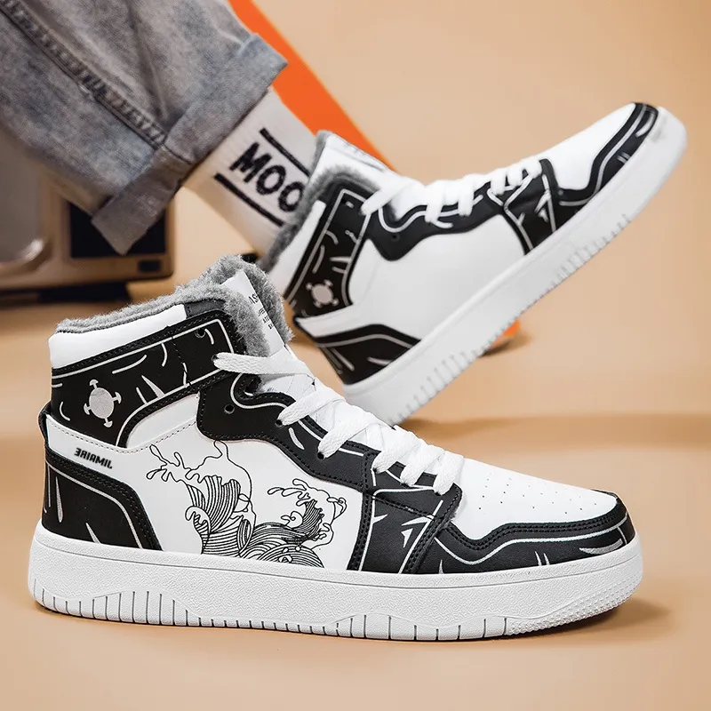 King Jinmai Slip Resistant Thermal High Top Skateboard Shoes Men's-1
