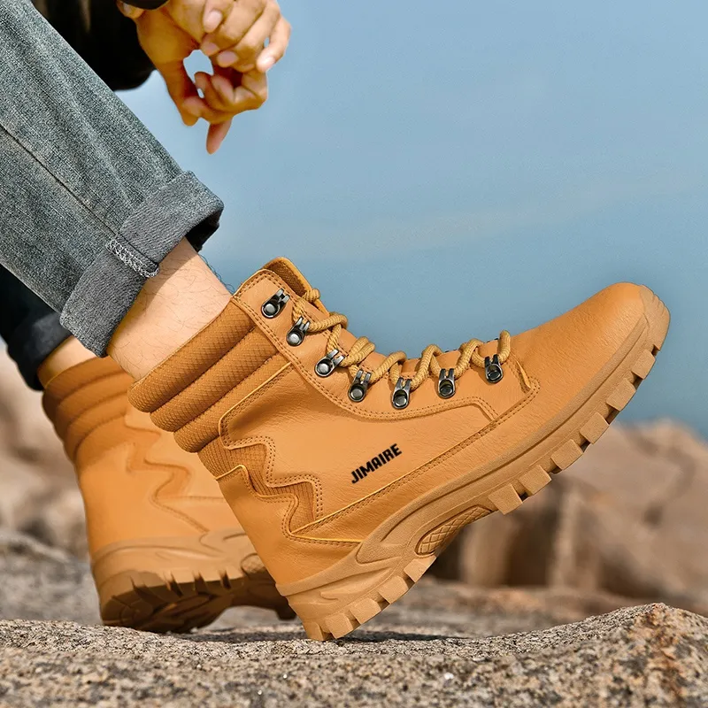 King Jinmai Work Boots Short Martin Boot Unisex-4