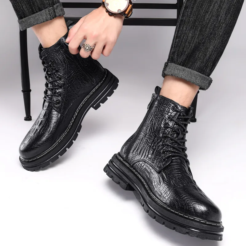 King Jinmai Short Martin Boot Unisex Black-6