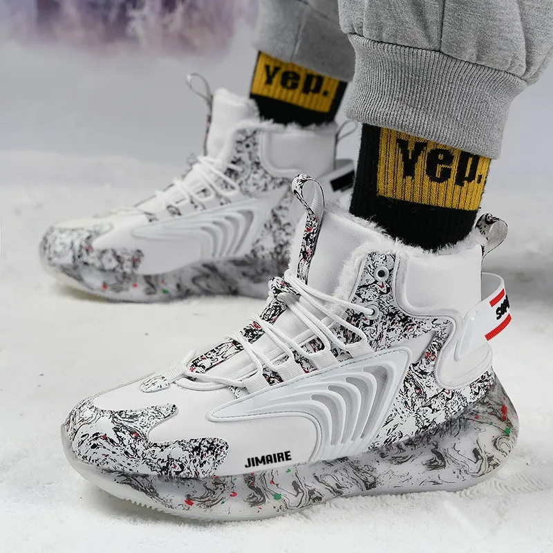 King Jinmai Slip Resistant High Top Casual Shoes Men's-9