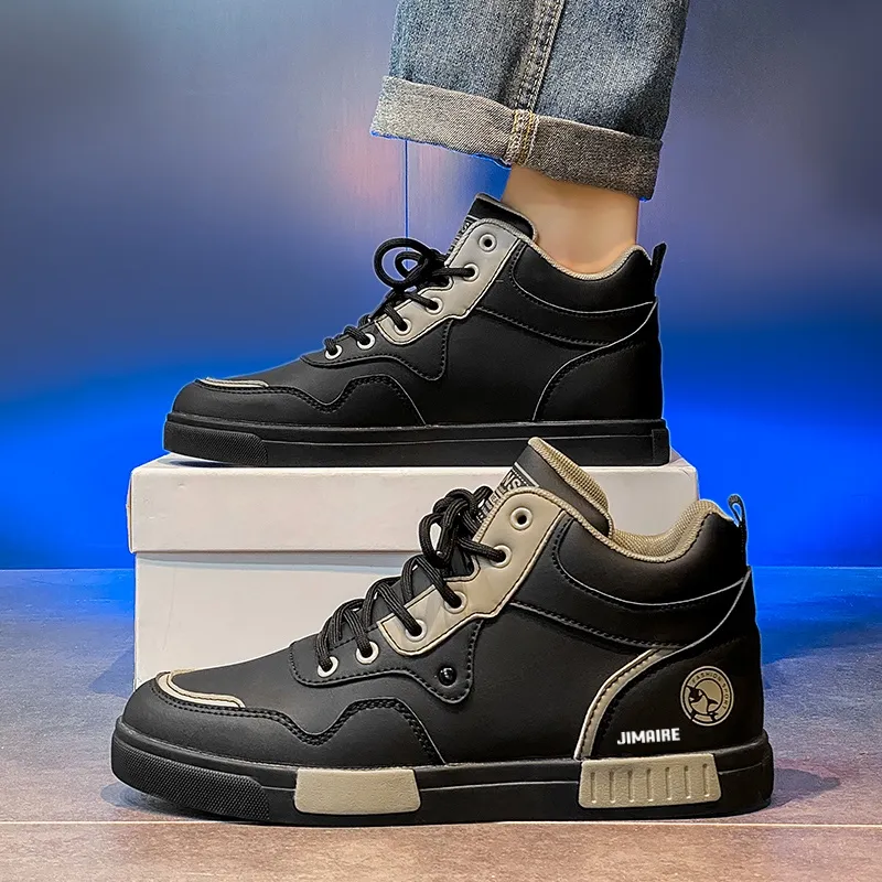 King Jinmai Slip-Resistant Mid-Top Skateboard Shoes Men's-8