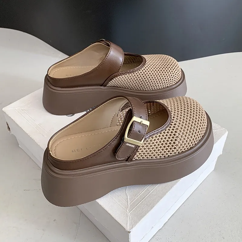 King Jinmai Rubber Sole Slip Resistant Closed Toe Slippers Women's-3