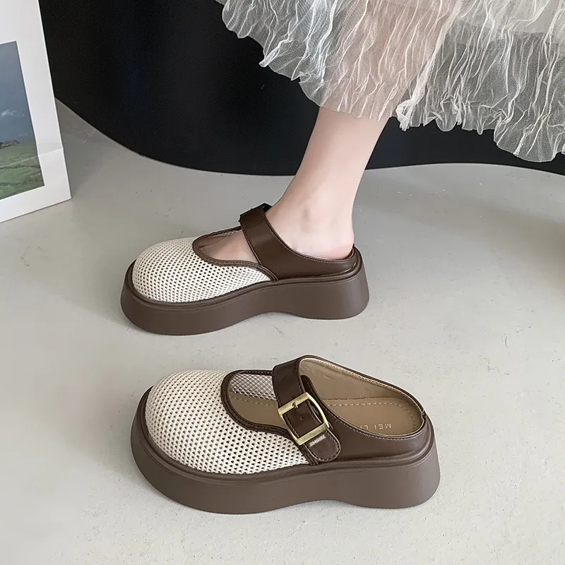 King Jinmai Rubber Sole Slip Resistant Closed Toe Slippers Women's-8