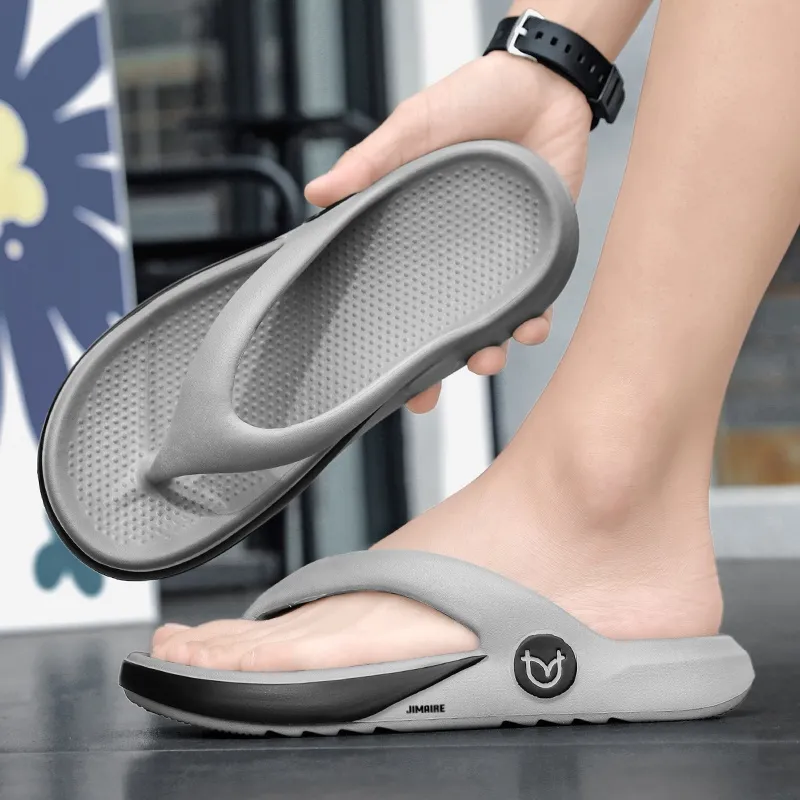 King Jinmai EVA Odor Resistant Abrasion Resistant Slip Resistant Quick Dry Antibacterial Flip Flops Men's-1