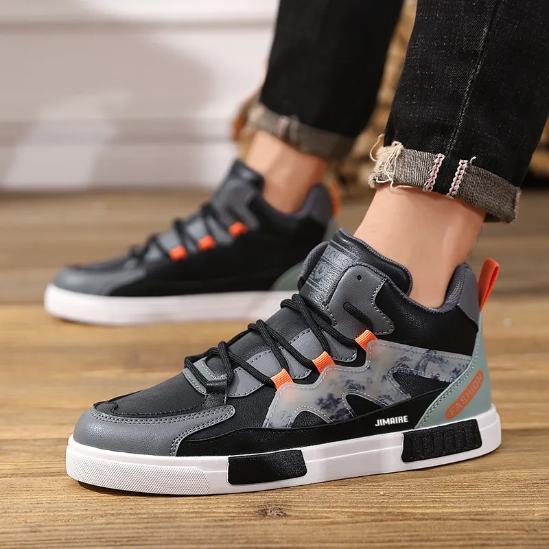 King Jinmai Slip Resistant Mid Top Skateboard Shoes Men's-5