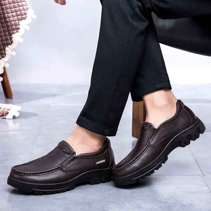 King Jinmai Leather Shoes Casual Shoes Men's-16