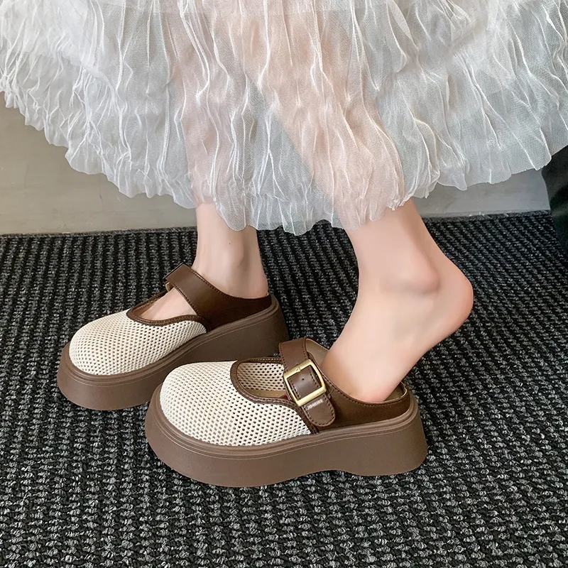 King Jinmai Rubber Sole Slip Resistant Closed Toe Slippers Women's-6