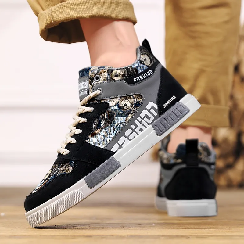 King Jinmai Slip Resistant Mid Top Skateboard Shoes Men's-5