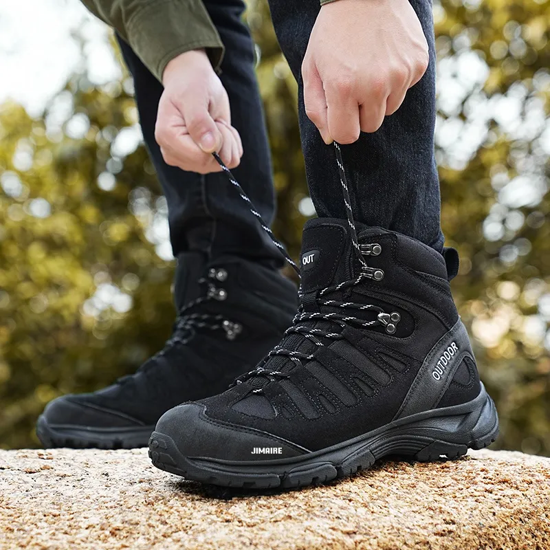 King Jinmai Warm Water Resistant Slip Resistant Short Snow Boots Men's-6