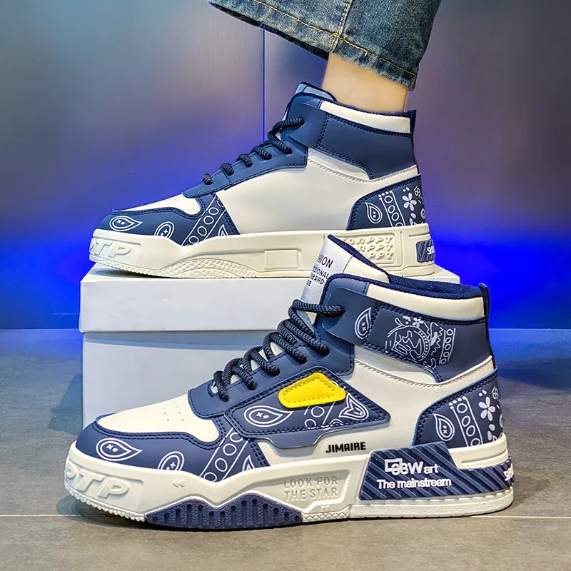 King Jinmai Slip-Resistant High-Top Skateboard Shoes Men's-13
