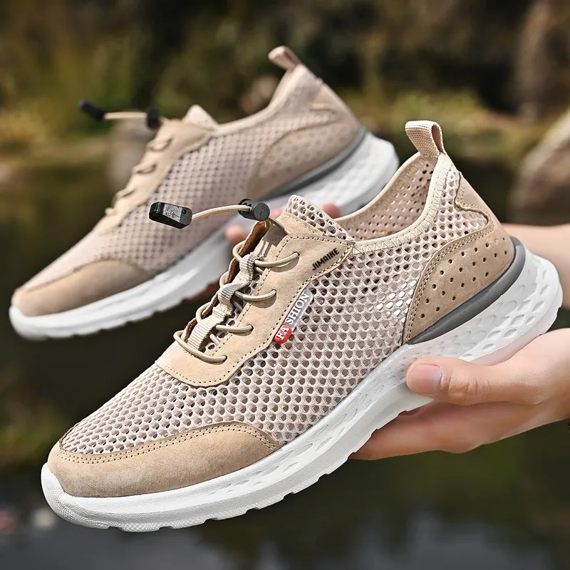 King Jinmai Slip Resistant Breathable Quick Dry Lightweight Low Top Casual Shoes Men's-2