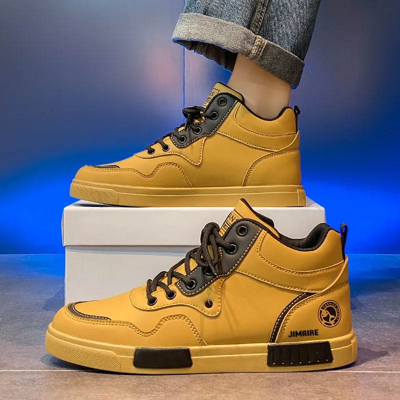 King Jinmai Slip-Resistant Mid-Top Skateboard Shoes Men's-4