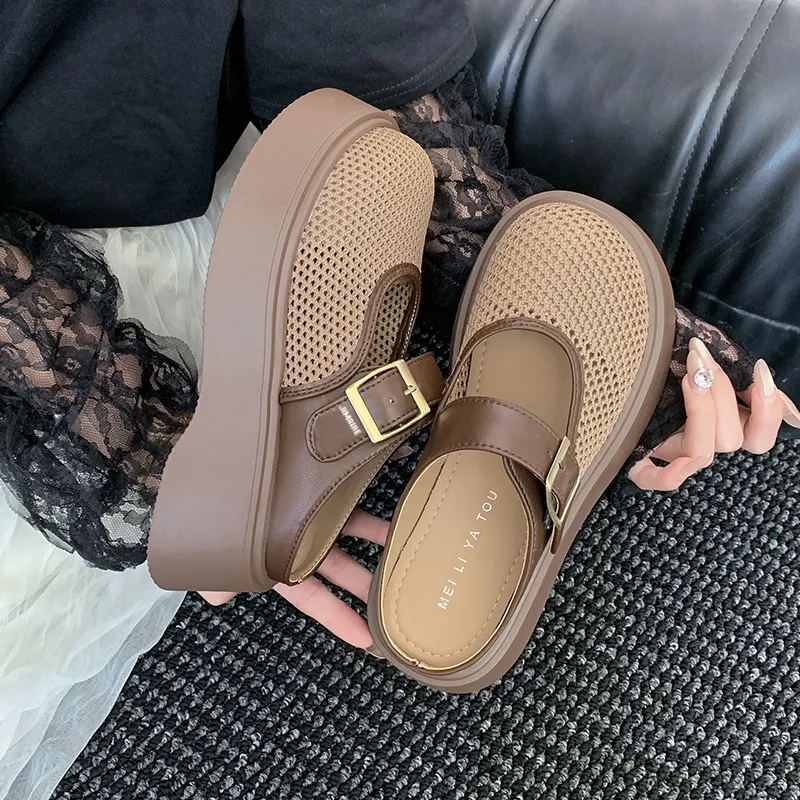 King Jinmai Rubber Sole Slip Resistant Closed Toe Slippers Women's-4