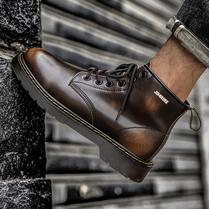 King Jinmai Ankle Length Martin Boot Men's-24