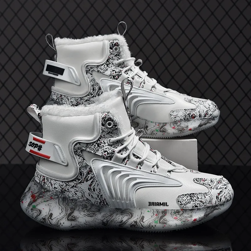 King Jinmai Slip Resistant High Top Casual Shoes Men's-10