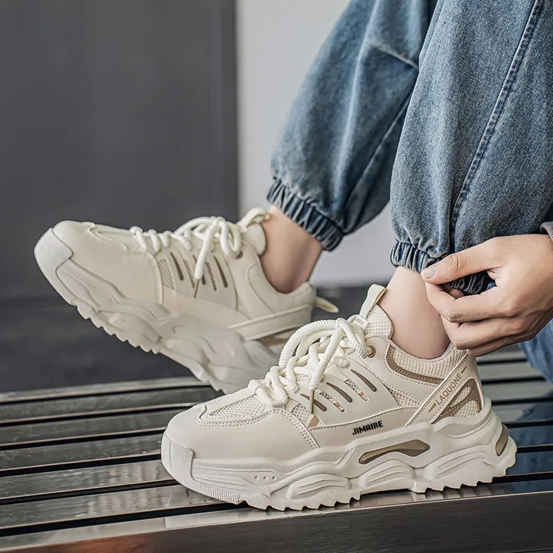 King Jinmai Slip Resistant Breathable Low Top Chunky Sneakers Men's-12