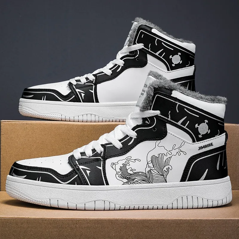 King Jinmai Slip Resistant Thermal High Top Skateboard Shoes Men's-2