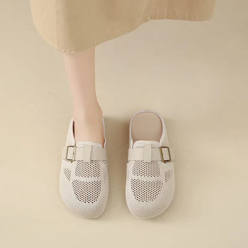 King Jinmai Rubber Sole Slip Resistant Closed Toe Slippers Women's-2
