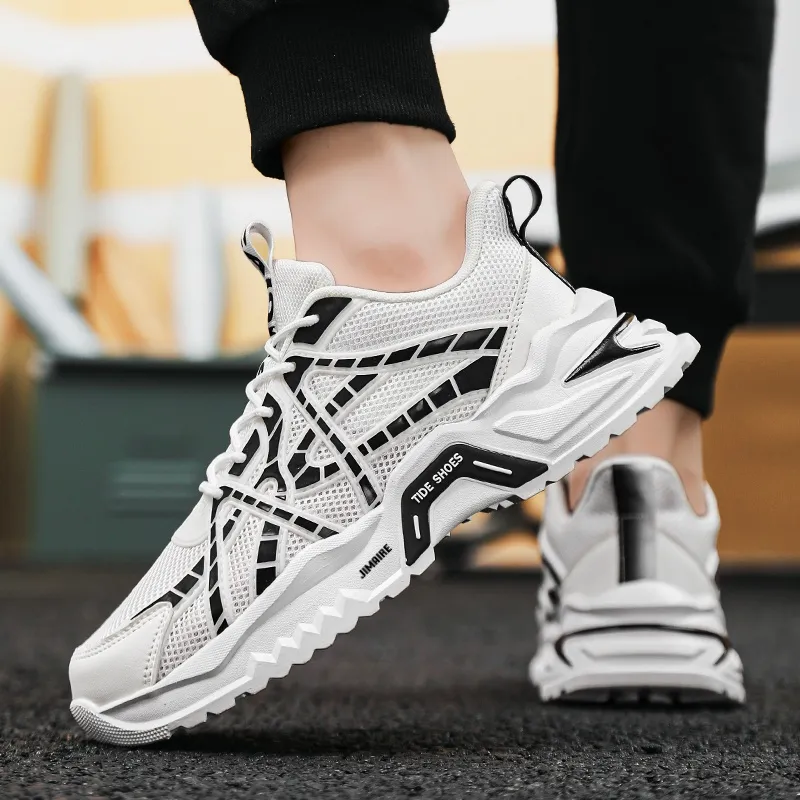 King Jinmai Slip Resistant Breathable Low Top Chunky Sneakers Men's-6