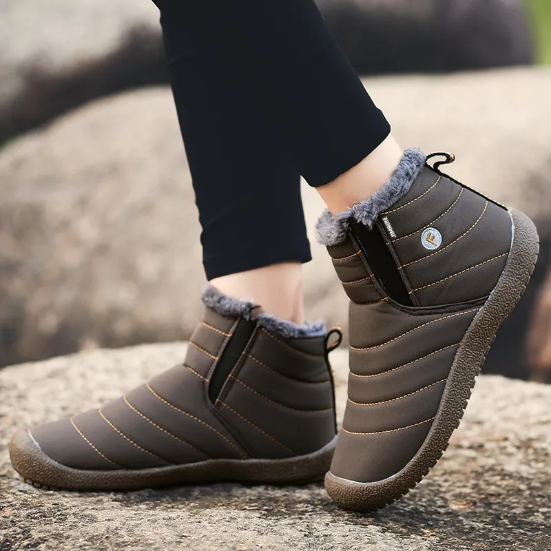 King Jinmai Warm Short Snow Boots Unisex-10