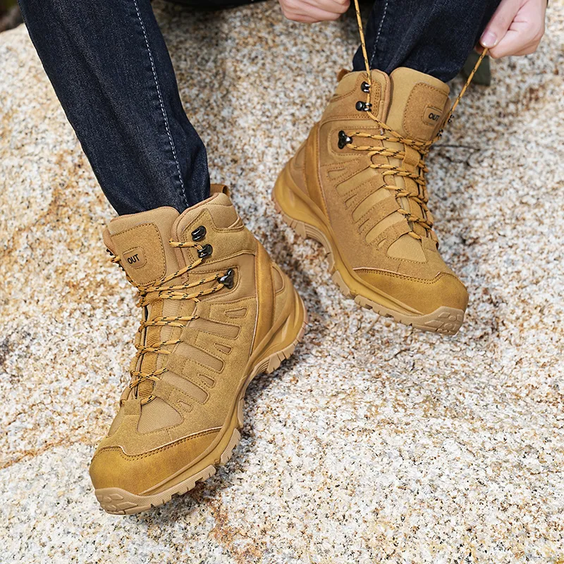 King Jinmai Warm Water Resistant Slip Resistant Short Snow Boots Men's-3