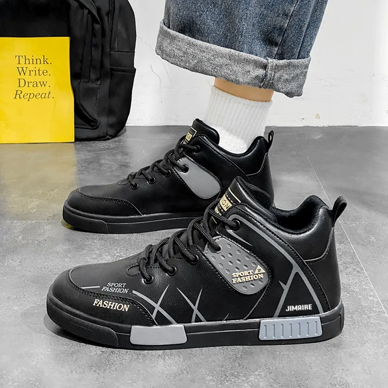 King Jinmai Slip-Resistant High-Top Skateboard Shoes Men's-7