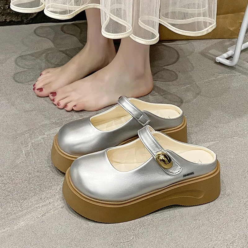 King Jinmai Rubber Sole Slip Resistant Abrasion Resistant Closed Toe Slippers Women's-12
