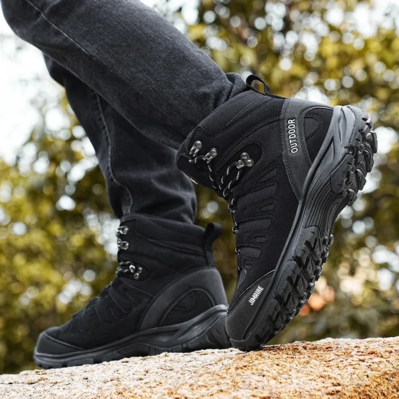 King Jinmai Warm Water Resistant Slip Resistant Short Snow Boots Men's-7