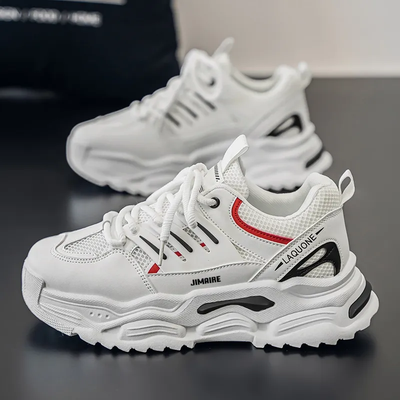 King Jinmai Slip Resistant Breathable Low Top Chunky Sneakers Men's-6