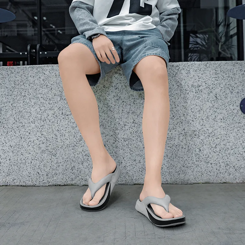 King Jinmai EVA Odor Resistant Abrasion Resistant Slip Resistant Quick Dry Antibacterial Flip Flops Men's-3
