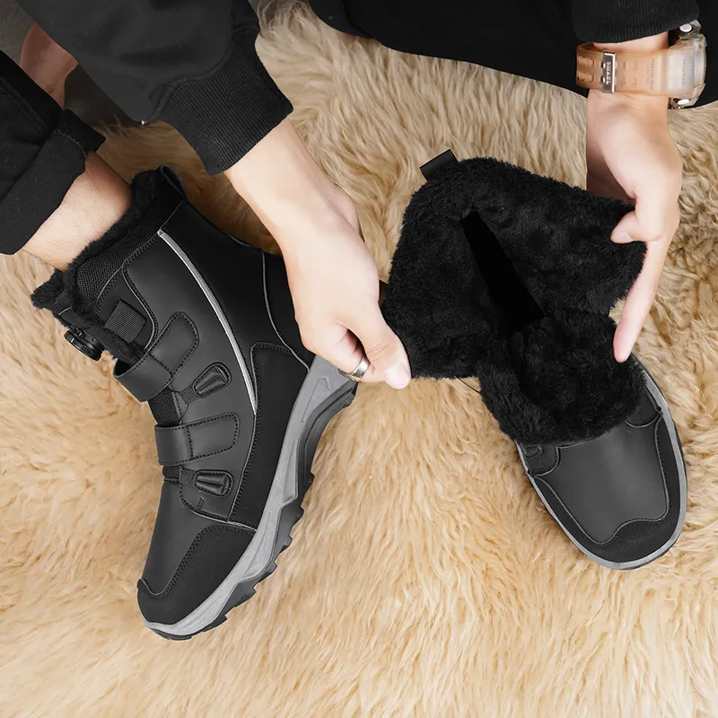 King Jinmai Warm Slip Resistant Short Snow Boots Unisex-5