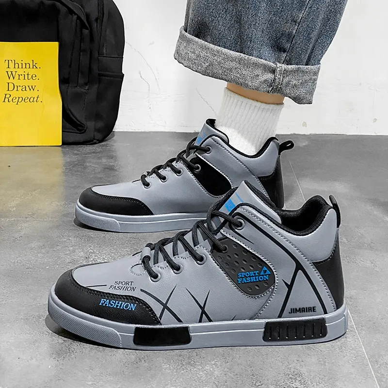 King Jinmai Slip-Resistant High-Top Skateboard Shoes Men's-1