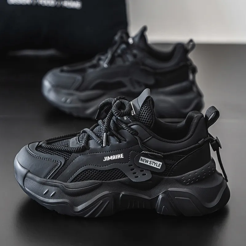King Jinmai Slip-Resistant Low-Top Chunky Sneakers Men's-1