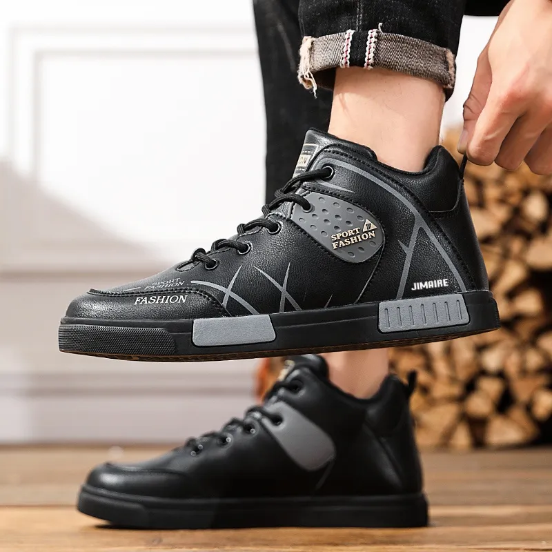 King Jinmai Slip-Resistant High-Top Skateboard Shoes Men's-8