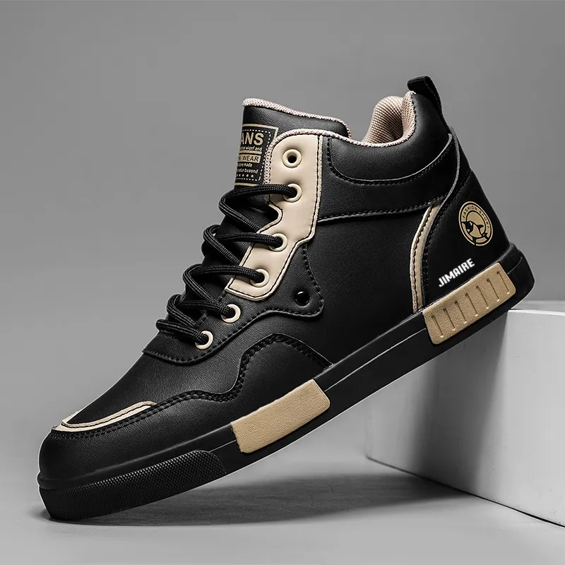 King Jinmai Slip-Resistant Mid-Top Skateboard Shoes Men's-6