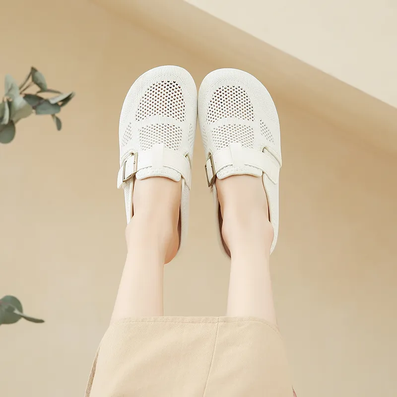 King Jinmai Rubber Sole Slip Resistant Closed Toe Slippers Women's-9