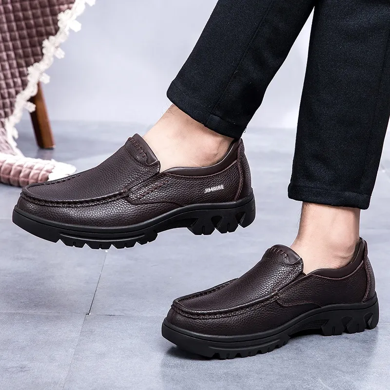 King Jinmai Leather Shoes Casual Shoes Men's-17