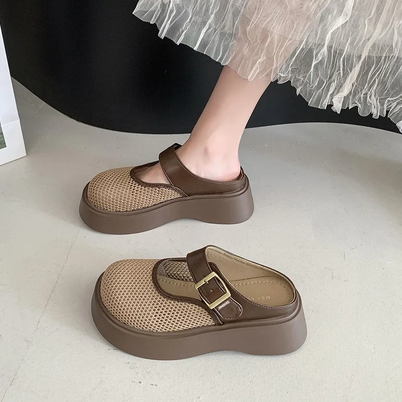 King Jinmai Rubber Sole Slip Resistant Closed Toe Slippers Women's-1