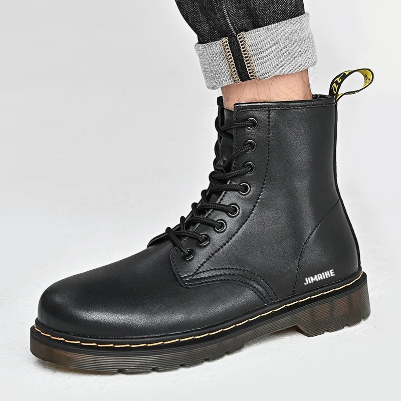 King Jinmai Short Martin Boot Unisex Black-4