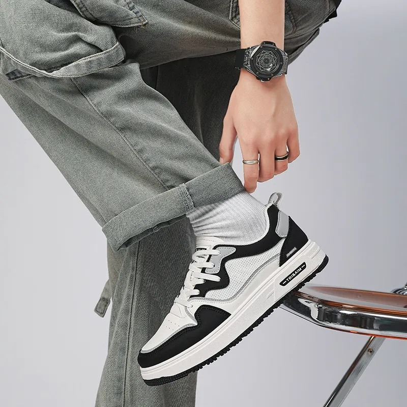 King Jinmai Slip Resistant Cushioning Abrasion Resistant Lightweight Breathable Low Top Skateboard Shoes Men's-4