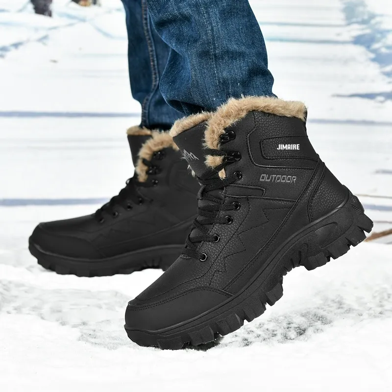 King Jinmai Warm And Water Resistant Short Mid Calf Snow Boots Men's-11