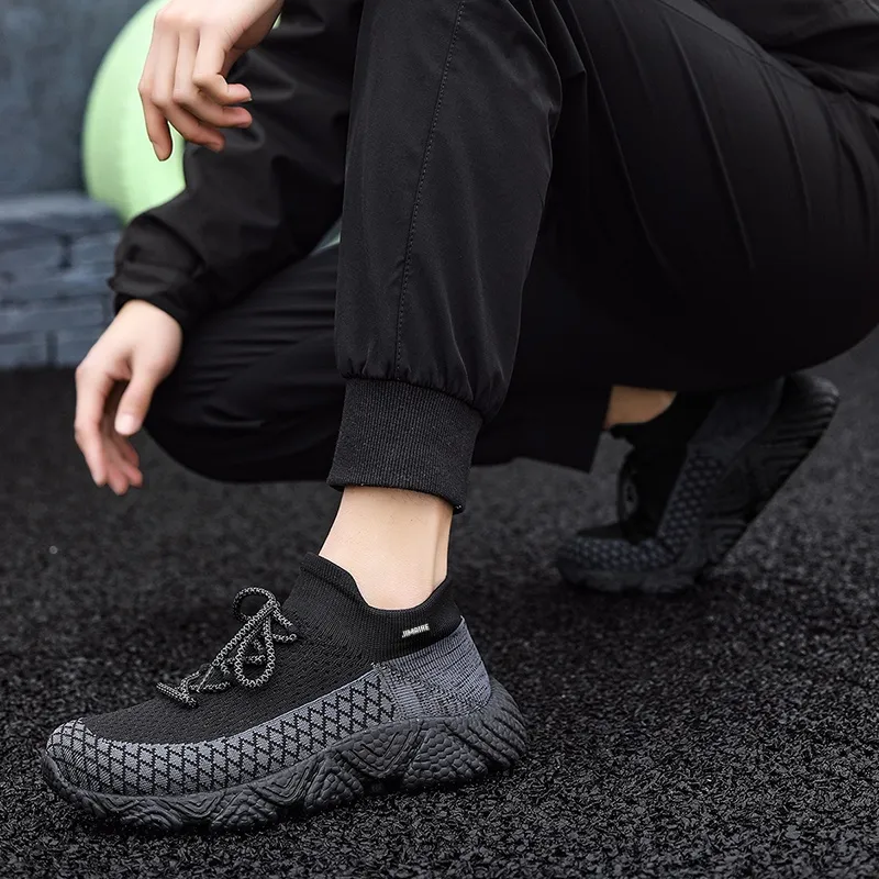 King Jinmai Slip Resistant And Breathable Mid Top Casual Shoes Men's-14